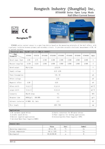 RTO600B open loop current sensor