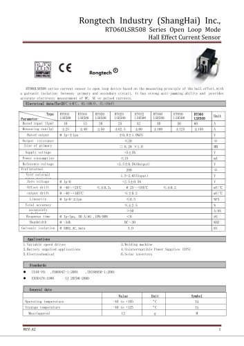 RTO60LSR508 series open loop current sensor