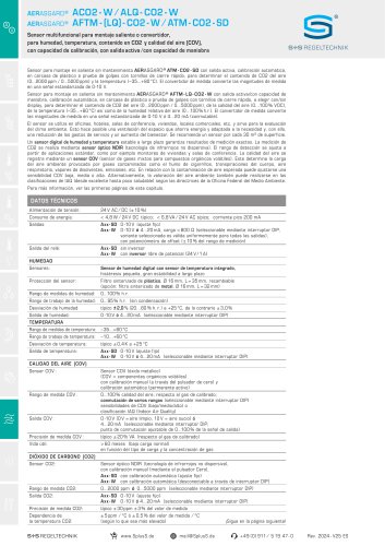 AERASGARD® ACO2 - W ⁄ ALQ - CO2 - W AERASGARD® AFTM - (LQ) - CO2- W ⁄ ATM - CO2- SD