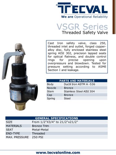 SAFETY AND RELIEF VALVES