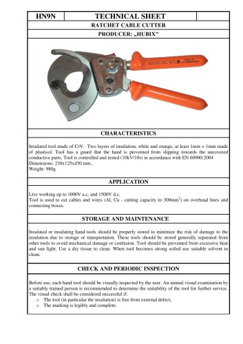 RATCHET CABLE CUTTER