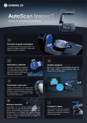AutoScan Inspec2 | Esc&aacute;ner 3D autom&aacute;tico de sobremesa 