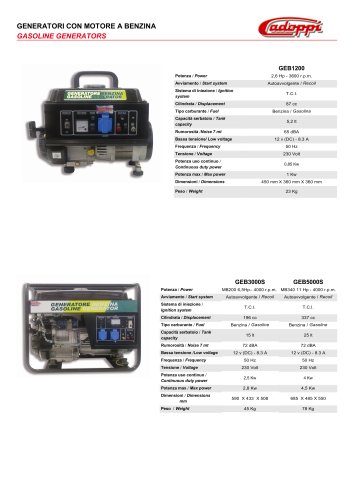 CATALOGUE GENERATORS 