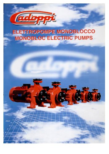 CATALOGUE MONOBLOC ELECTRIC PUMPS