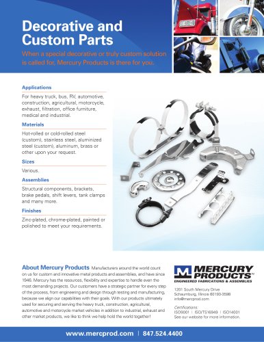 Decorative and Custom Parts