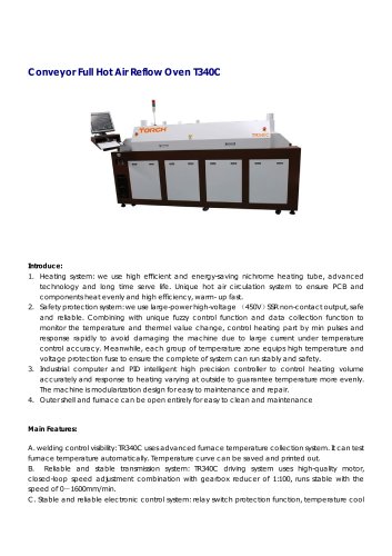 Conveyor hot air Reflow Oven 4 zones