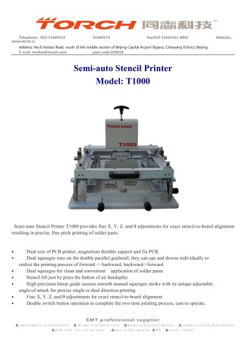 Manual  Stencil Printer T1000