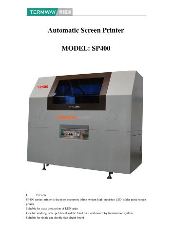 Torch SMT full automatic stencil printer SP400