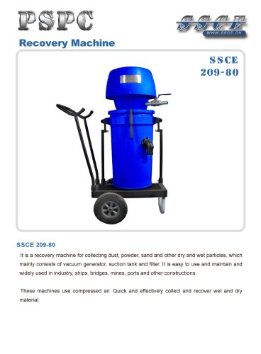 sandblasting machine recovery machine 209/80