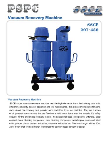 sandblasting machine vacuum recovery machine