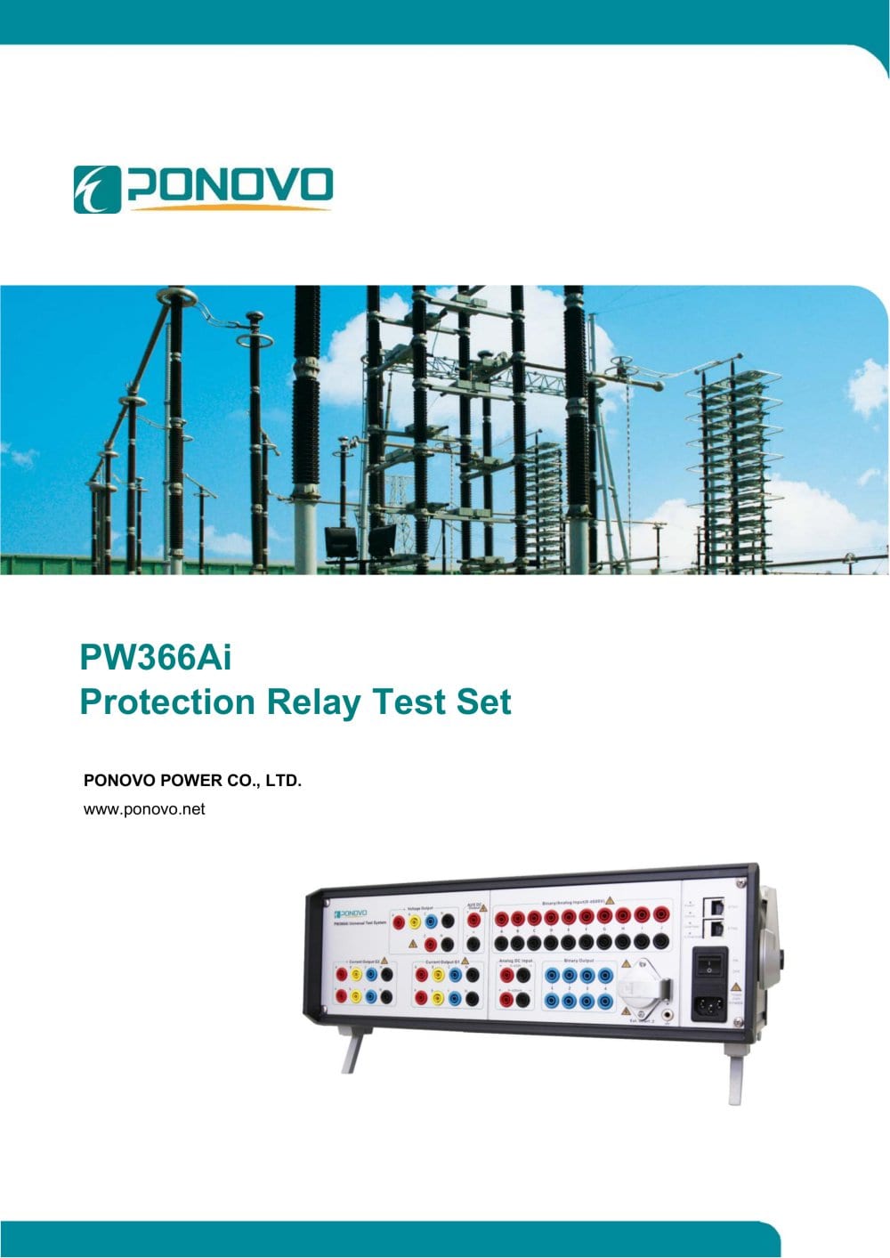 PW366Ai Protection Relay Test Set Brochure_EN_2026 V4.pdf - PONOVO POWER CO., LTD