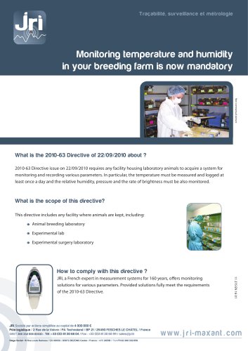 Monitoring temperature and humidity in your breeding farm is now mandatory