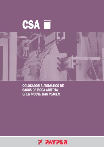 CSA. Colocador automático de sacos de boca abierta.