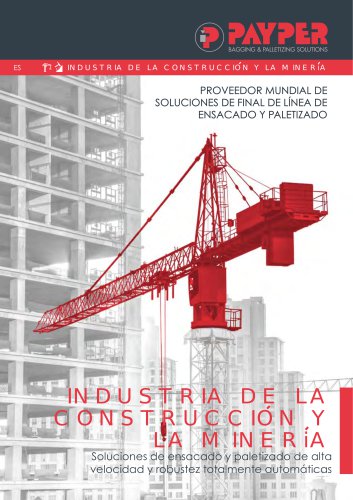 Industria de la construcción y la minería. Soluciones de ensacado y paletizado.