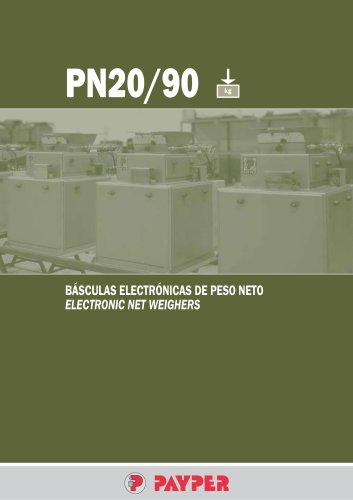 PN 20/90. Básculas electrónicas de peso neto.