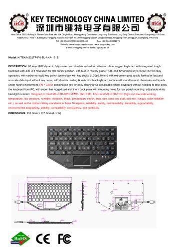 K-TEK-M232TP-FN-BL-ANA-151B