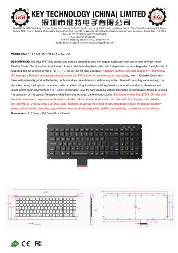 K-TEK-M315KP-FN-BL-FC-KC-DM