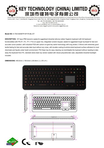 K-TEK-M399TP-KP-FN-BL-DT