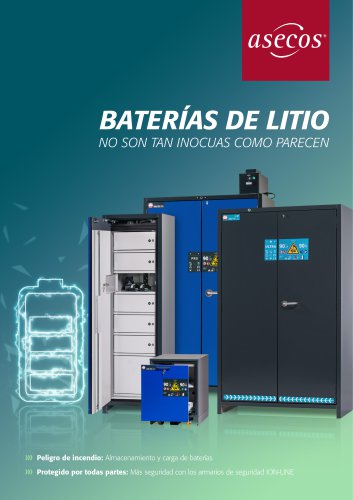 Baterías de litio – Soluciones seguras para almacenamiento activo y pasivo