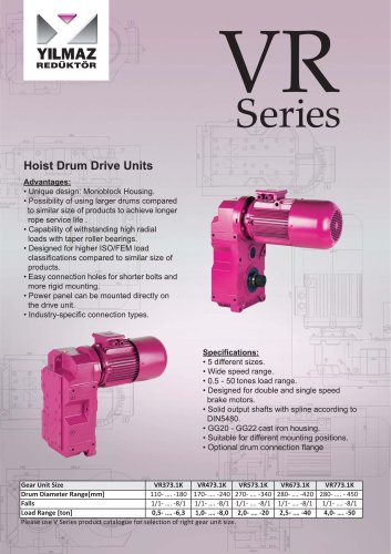 Hoist Drum Drive Units VR series