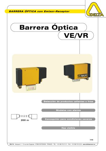 Barrera Óptica con Emisor Receptor VE-VR