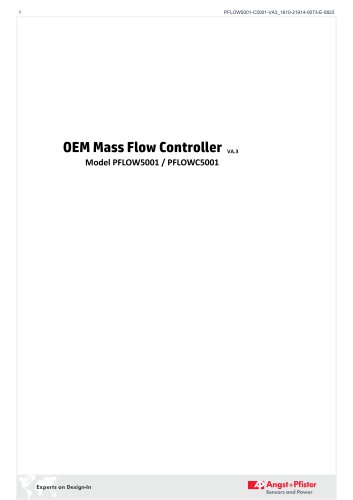 OEM Mass Flow Controller PFLOW5001 / PFLOWC5001