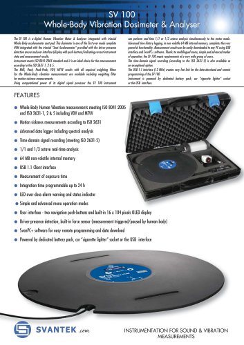 SV 100 Whole-Body Vibration Dosimeter & Analyser