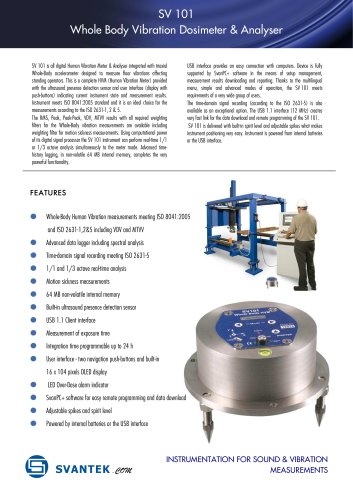 SV 101 Whole-Body Vibration Dosimeter & Analyser