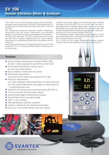 SV 106 Human Vibration Meter & Analyser