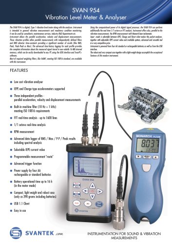 SVAN 954 Vibration Meter with FFT Analyser