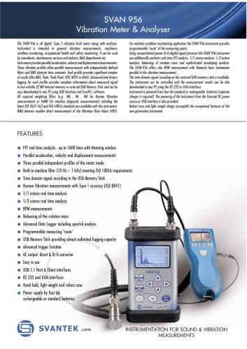 SVAN 956 Advanced Vibration Analyser 