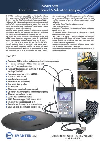 SVAN 958 Four Channels Sound and Vibration Analyser