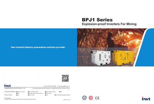 BPJ1 Series Explosion-proof Inverters for Mining