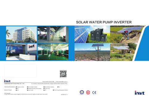 invt solar water pump inverter product catalog