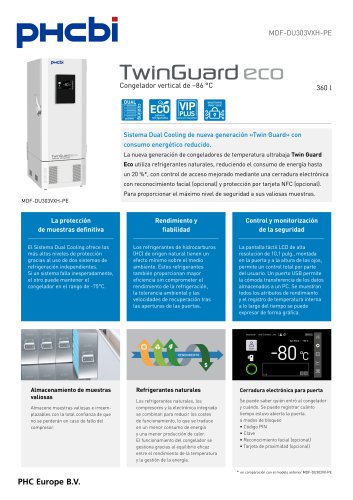 MDF-DU303VXH-PE - TwinGuard -86°C Upright Freezer