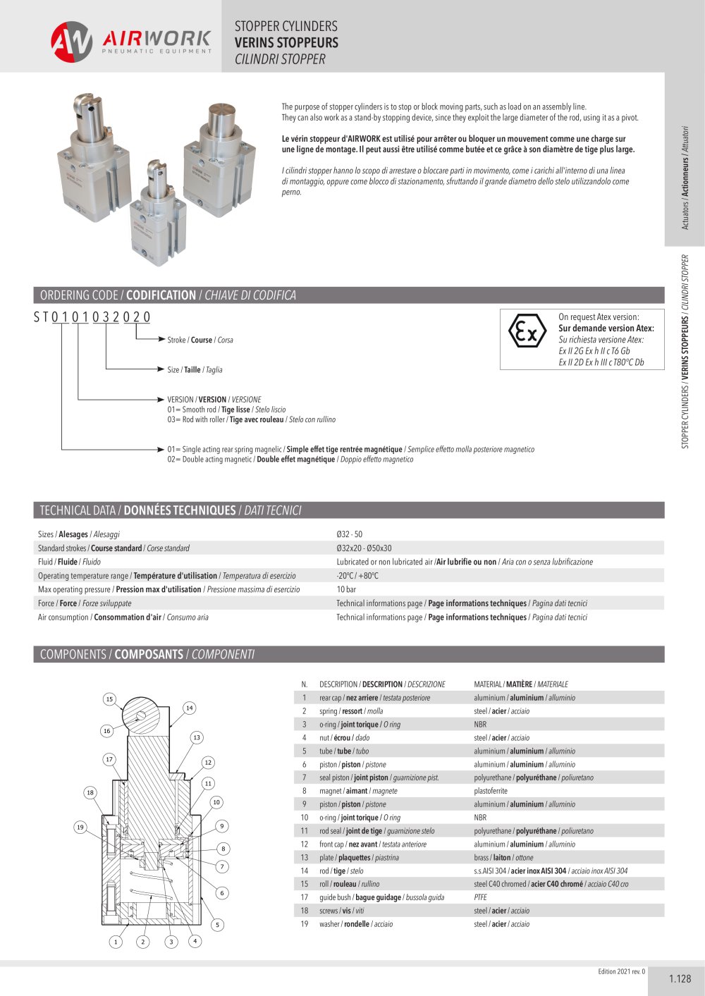 VERINS STOPPEURS - A&T Fluid solutions