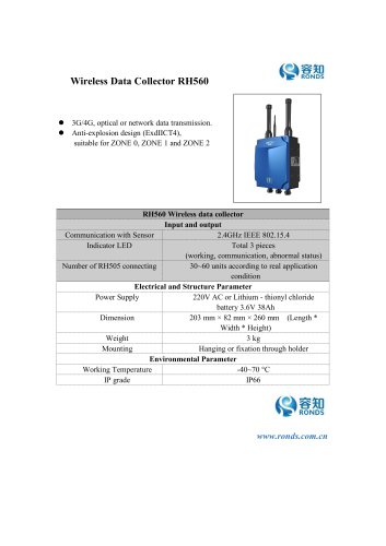 RH560 Wireless Data Collector