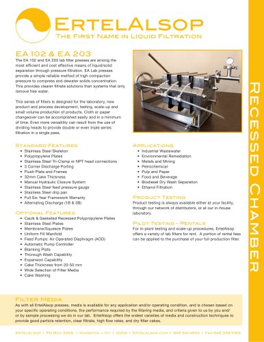 EA 102 & EA 203 Tech Sheet