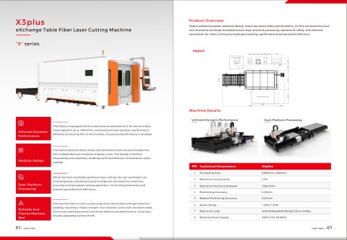 Golden Laser High Efficiency Fiber Laser Cutting Machine X3plus for Metal Sheet