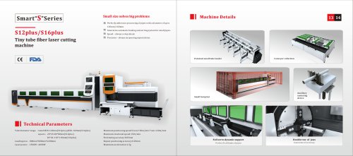 Golden Laser Intelligent Small Tube Laser Cutting Machine S12plus S16plus S12plus-3D