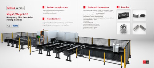 Heavy-duty fiber laser tubecutting machine Mega3 Mega3-3D