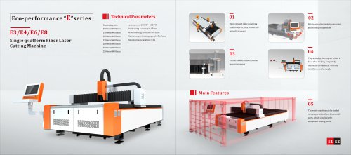 Single-platform Fiber LaserCutting Machine E3 E4 E6 E8