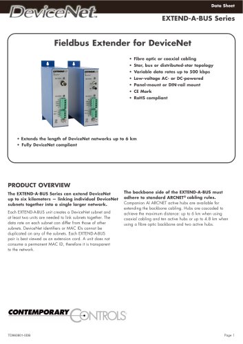 Fieldbus Extender for DeviceNet