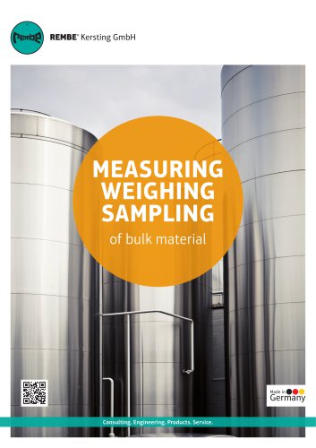 Measuring Weighing Sampling of bulk material