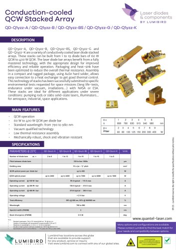 Conduction-cooled QCW Stacked Array