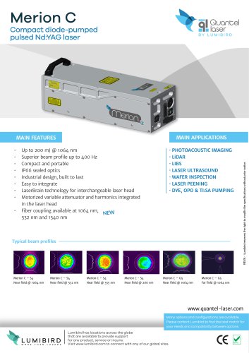 Merion C / Compact diode-pumped pulsed Nd:YAG laser