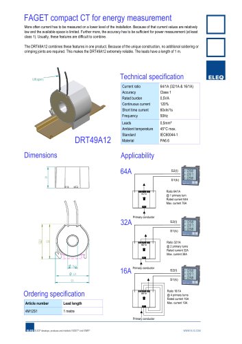 compact Current Transformer DRT49A12