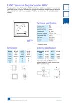 ELEQ analogue frequency meter with built in µP, WFIV series