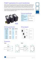 Load resistors to raise the secondary load of current transformers, model WSR60