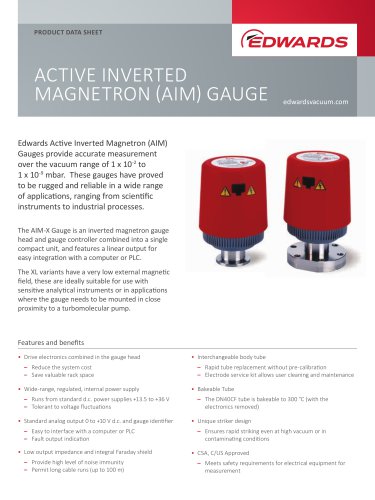 ACTIVE INVERTED MAGNETRON (AIM) GAUGE